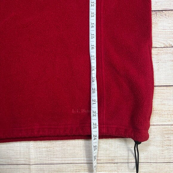 LL Bean Red Fleece Pullover Small Women's Quarter Zip Outdoors Jacket Sweater - Picture 4 of 11